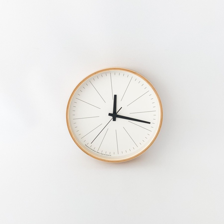 AC GEAR Lemnos Plywood Lines Clock Yk21-13 | Home Decor