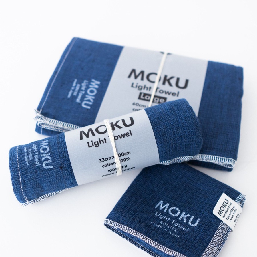 MORIHATA International Ltd. Co. Moku Light Towels - Navy | Linens