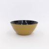 Tortoise-Unknown, Japan 110 60'S, Wooden Bowl Large - Mustard | Vintage