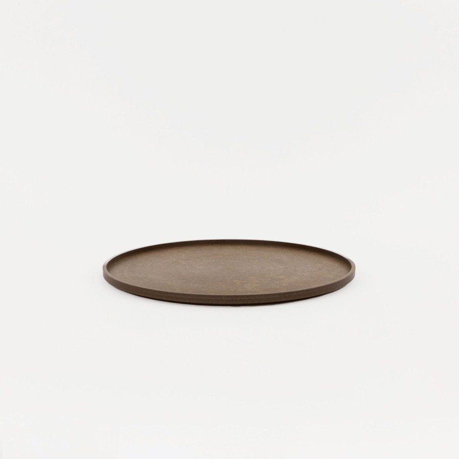 SAIKAI (Hasami) Hrn126 - Tray / Lid Dark Brown O 10" | Wooden & Richlite Tray / Lid