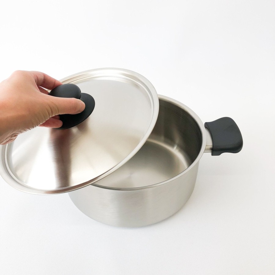 SAIKAI (Others) Sori Yanagi 8.75" Stainless Steel Shallow Pot | Cooking