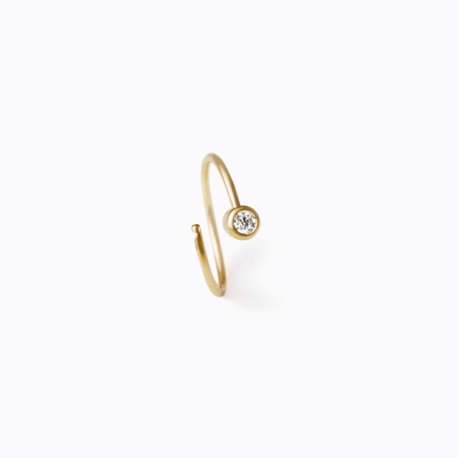 Tortoise-Shihara Shihara One-Stone Hoop Earring 01 | Jewelry