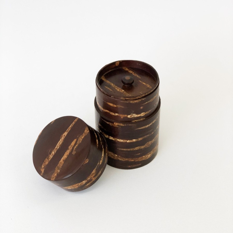 SAIKAI (Others) Cherry Wood Tea Leaf Canister [Ts588] | Storing