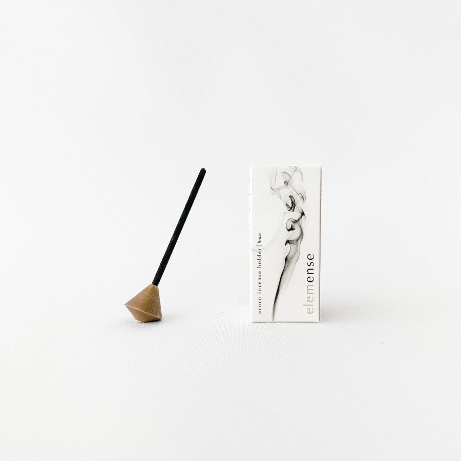 SAIKAI (Others) Elemense Acorn Brass Incense Holder | Soaps & Scents