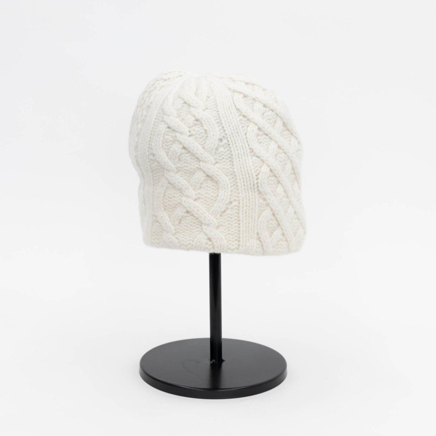 TORTOISE-yellow paper Mature Ha Slant Cutting Knit Cap Aran | Small Accessories