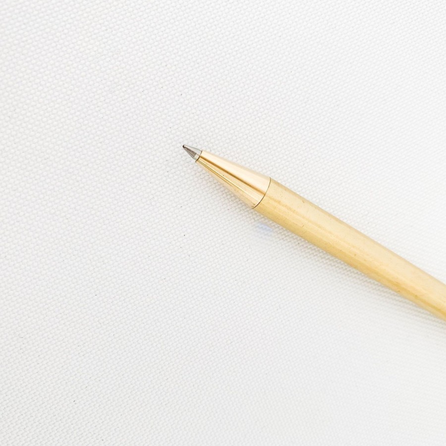 TORTOISE-yellow paper Picus Brass Retractable Pen | Office