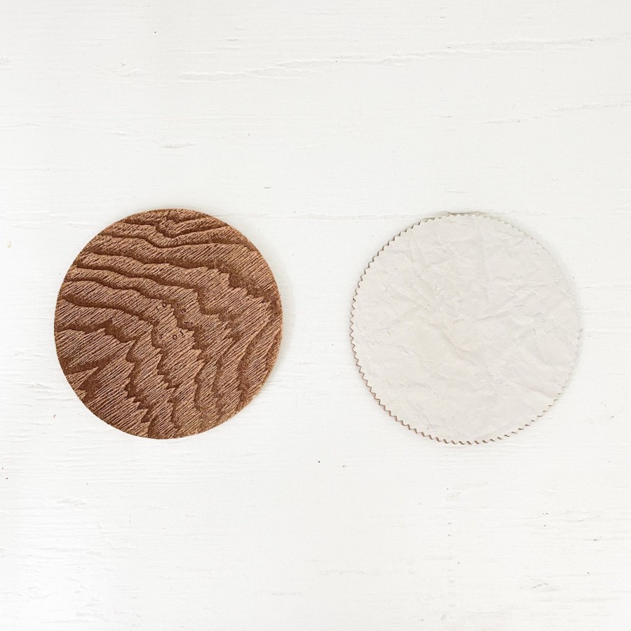 TORTOISE-yellow paper Irose Leather Coasters | Office