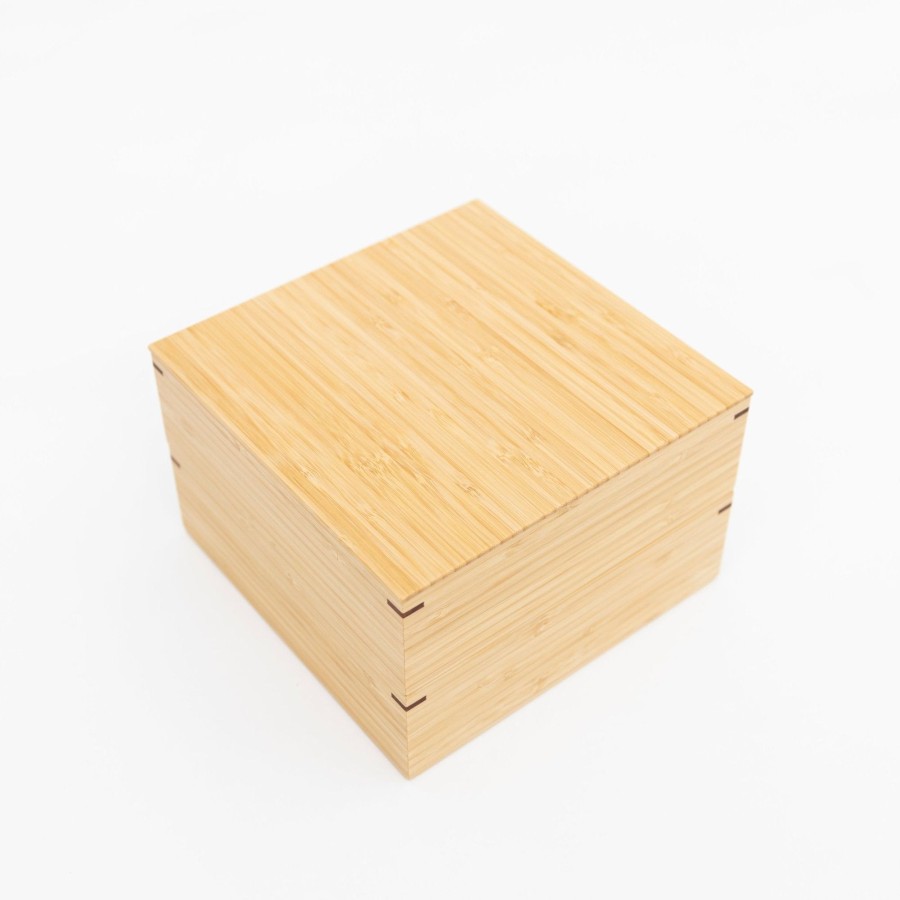 TORTOISE-yellow paper Kosuga Kosuga Bamboo Tiered Square Lunch Box Set | Serving