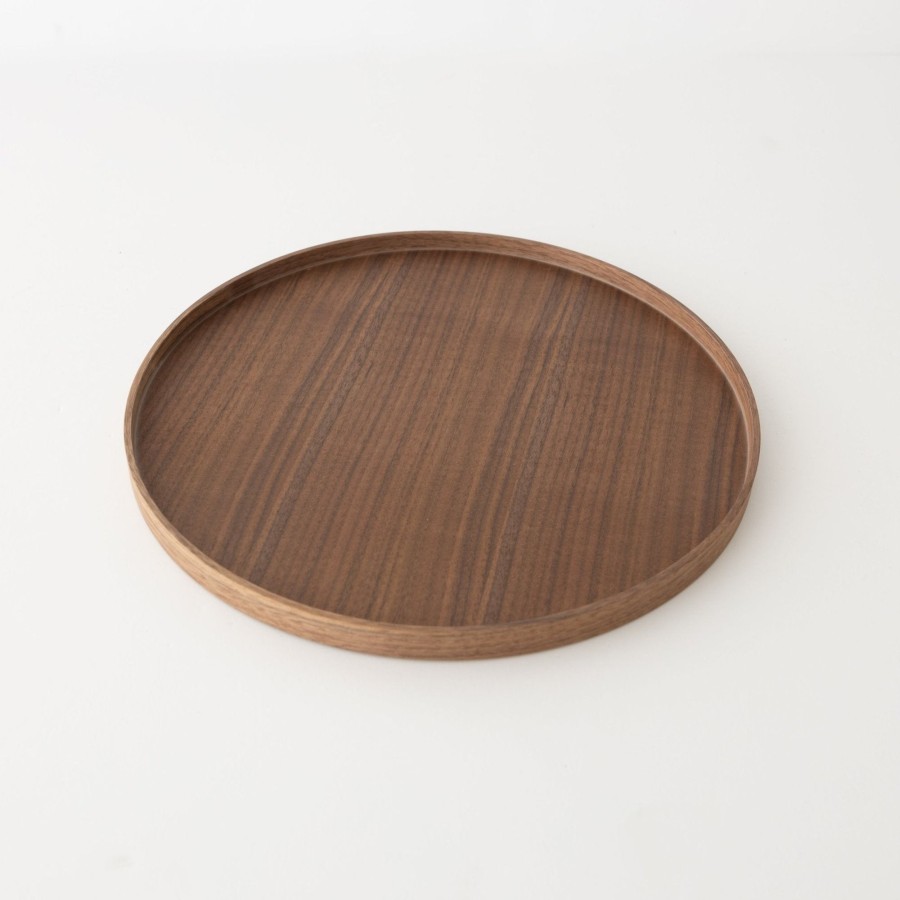 SAIKAI (Others) Walnut Circle Tray [Ts1036] | Serving