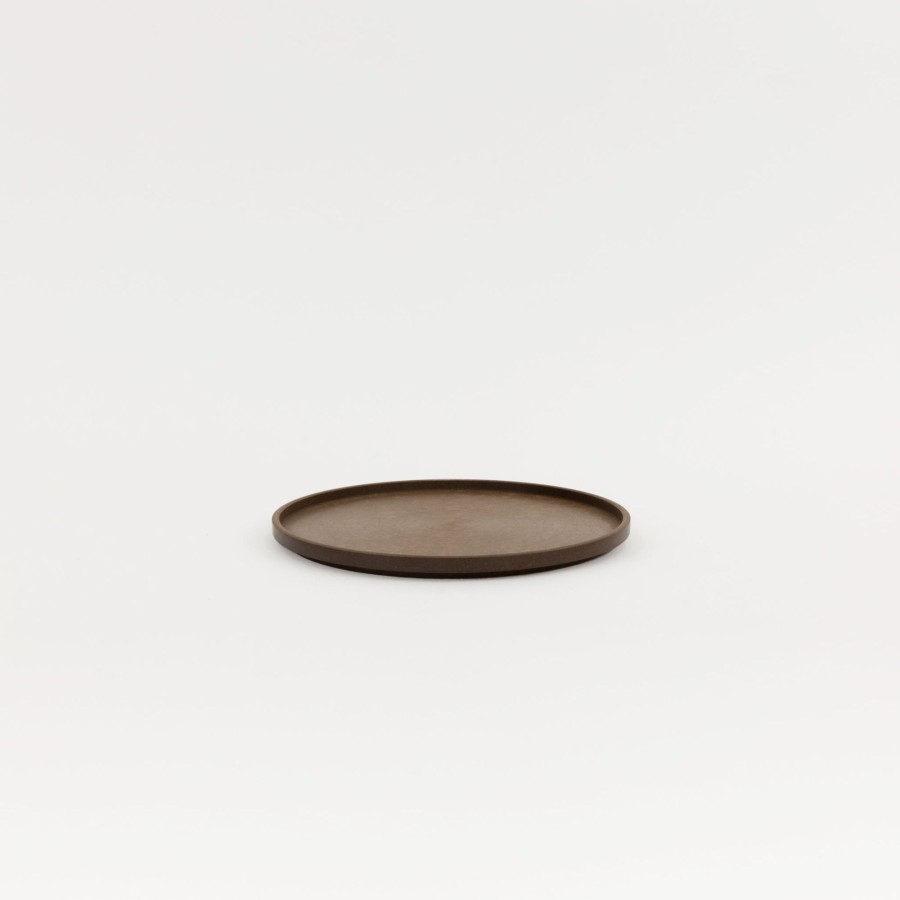 SAIKAI (Hasami) Hrn124 - Tray / Lid Dark Brown O 7.3/8" | Wooden & Richlite Tray / Lid